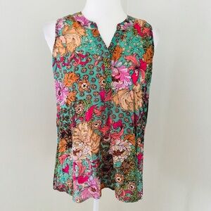 Love Kyla Sleeveless Floral Tank Size Small